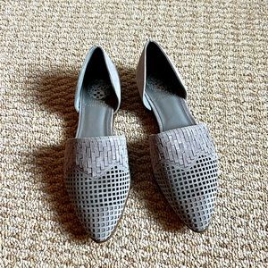 Vince Camuto Grey Pointed Toe Flats